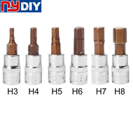 Hex Head Screwdriver Bit 1/4 Inch Drive Socket Hand Tools H3 H4 H5 H6 H7 H8