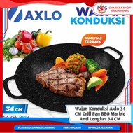 Axlo Conduction Frying Pan 34 CM Non-Stick Marble BBQ Grill Pan 34 CM
