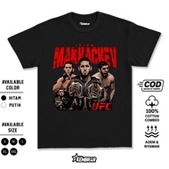 Kembrar ID - Makhachev Double Champ Islamic T-shirt UFC Tshirt MMA Dagestan 100% Cotton Combed Cool 