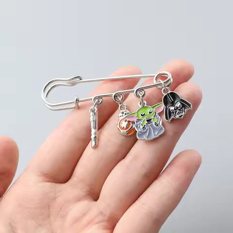 Baby Yoda Brooch Pin Anime Cartoon Marvel Star Wars Baby Yoda Badge for Backpack Bag Shirt Clothing 