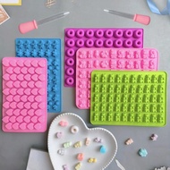 ZR/Silicon Mold/Bear Donut Love Chocolate Fudge Non-Stick DIY Dessert Cookie Cake Baking Mold candle