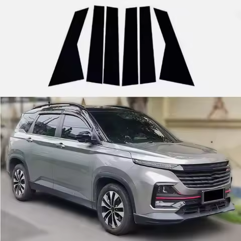 For Chevrolet Captiva 2019-2023, window trim door frame, center pillar sticker in glossy black