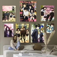 Sticker kertas kraf retro dari filem anime Hyouka, hiasan dinding DIY yang sesuai untuk bilik, bar, 