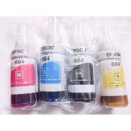 ORIGINAL EPSON T664 664 BLACK CYAN MAGENTA YELLOW Series for Printer L220 / L210 /L101/L111/L130//L3
