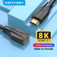 Vention HDMI 2.1 Extension Cable 8K HDMI Extender Male to Female HDMI Cable Ultra High Speed 8K 60Hz 3D Ultra HDR 48Gbps HDMI Extension for Roku Fire Stick Xbox PS4 Pro