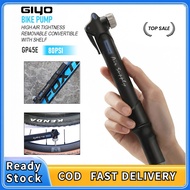 Bike Mini Hand Pump GIYO GP-45E Air Pump Portable Gauge 80-120psi Reversible Universal FV/AV