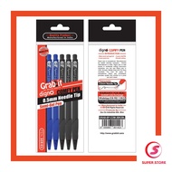 [SALE] Grabbit Semi Gel Comfy Pen Digno Needle Tip (0.5mm) 5 in 1 Pack 3BK2BL - 3 Black 2 Blue