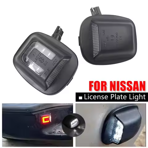 2x White/Red For Nissan Frontier Navara NP300 D22 Xterra Roniz WD22 Led License Plate Light Auto Tai