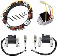 Maintenance Kit for John Deere : Alternator, Ignition Coil, Regulator, Spark Plugs Compatible with J