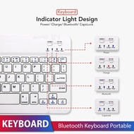 Mini Wireless Bluetooth Keyboard 8 Inch Universal Untuk Windows / Android / iOS / PC