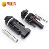 Risin Solar Connector Solar Plug 30A for Solar Panel Connector for 2.5mm2/4mm2/6mm2 Cable UV Resista