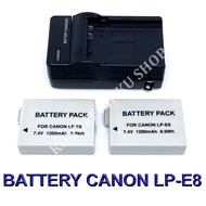 (Flash-Sale) LP-E8 / LPE8 Battery and Charger For  EOS 550D,600D,650D,700D,Rebel T2i,T3i,T4i,T5i,Kis