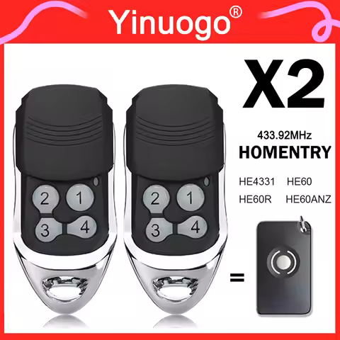 For HomEntry HE4331 HE60R HE60ANZ HE60 Garage Door / Gate Remote Control Hand Transmitter 433.92MHz 