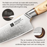 JM XINZUO Kitchen Chef 6Pcs Set Knife Clad Steel Stainless Stee