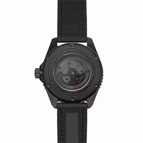 Beijing Dark Black Diver 200M Watch 42mm 20ATM Waterproof Silicone Band Stainless Steel Watch Automa