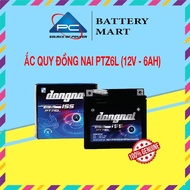 Ắc Quy Đồng Nai PTZ6L 12V-6Ah cho xe máy Vision AriBlade125 SH Việt Vario Winner