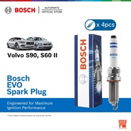 Bosch EVO Platinum Iridium Spark Plug 4pc Set for Volvo S60 II, S90, V40 II, V90
