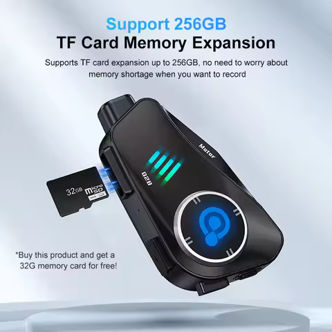 Q28 Motorcycle Helmet Bluetooth Headset 1080P HD Wireless Camera Super Wide-angle Lens IP66 Waterpro