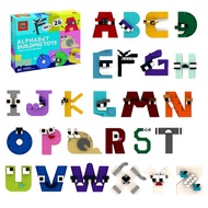 Hot 943PCS 26 Style English Alphabet Building Blocks Set Education Letters Lore (A-Z) Bricks Toys Fo