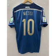 2014 Argentina Top Quality Away Retro Soccer Jersey custom T-shirt Football Jersey MESSI