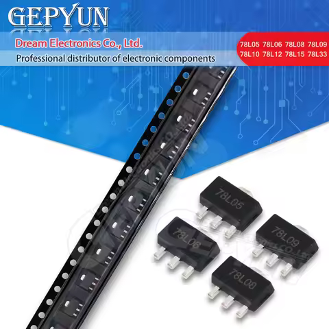 10pcs L78L33ACUTR 78L05 SOT89 78L06 78L08 78L09 78L10 78L12 78L15 78L33 79L05 SOT SMD SOT-89 Triode