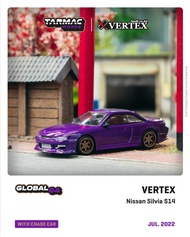 Tarmac Works Xe Mô Hình Đúc Kim Loại Màu Tím Nissan Silvia S14 VERTEX 1:64