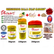 Serunding Halia Bilis Crispy (Bawang Putih+Ikan bilis+Halia)