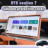 ZR For Byd Sealion 7 Silicone Frame Screen Protector Accessories White / Black Car Use Accessories
