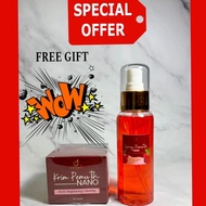 AMORA SKINCARE KRIM NANO & SPRAY PEMUTIH ORI HQ+🎁