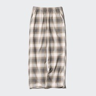 UNIQLO Celana Panjang Flannel Kotak wanita Beige