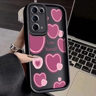 For OPPO Reno 5 Pro Reno 3 5G Reno 2 Case Love Heart Angel Eyes Stepped Thin Camera Protect Thicken All Inclusive Shockproof Softcase