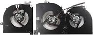 Replacement New Laptop CPU + GPU Cooling Fan for MSI GS76 Stealth Fan GS76 11UE GS76 11UG GS76 11UH 