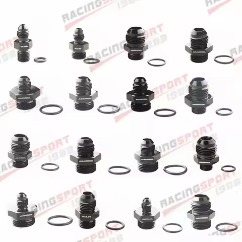 AN3 AN4 AN6 AN8 AN10 AN12 AN16 ORB Fuel Line Hose Fitting Male Adapter AN to AN w/ O-Ring