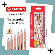 Stabilo 6pcs Trio Triangular Jumbo HB Pencil with Sharpener 362HB6P1
