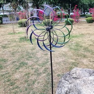 LazaraLife Garden Wind Spinner ใบไม้วิลโลว์องศา Dual ทิศทางหมุนสนามหญ้าระย้าตกแต่งโลหะ Yard กังหันสว