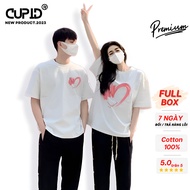 Itm CupidStore 100% Cotton 260GSM Couple T-shirt Absorbent, Cool, Couple Lover T-Shirt