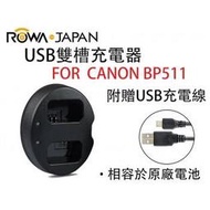 CANON BP511 USB 雙槽充電器【不含電池】