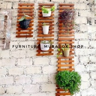 / FLOWER POT RACK / WOODEN FLOWER RACK / WOODEN POT RACK / WOODEN STICK RACK / WALL DECORATION RACK 