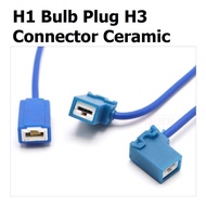 Car lamp socket headlight socket front headlight high beam H1 bulb plug H3 connector ceramic high te