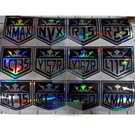 STICKER EMBLEM LC135 Y15ZR Y16 EGO LAGENDA R15 R25 MT15 MT25 NMAX NVX XMAX CROWN LOGO SIDE COVER HOLOGRAM LEG SHIELD