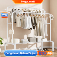 LG Rak Gantungan Baju Gantungan Baju Berdiri Besi Kuat Gantungan Baju Estetik 115x55x145cm