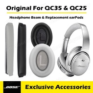 Bose Ear Pads QC35/QC35 II Replacement Soft Earpad with Tuning Pad Memory Foam Spnoge Leather Buckle Installation