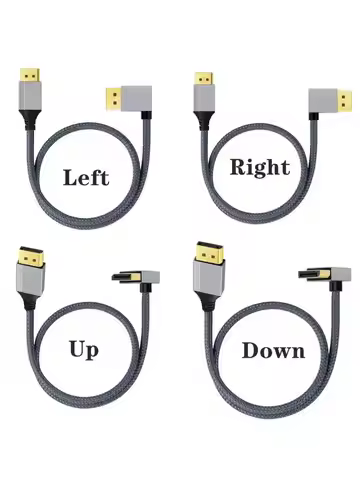 3M 90 Degree DP Up/Down/Left/Right Angle DisplayPort 1.2 Cable 4K60Hz 2K144Hz Video Audio Cord For L