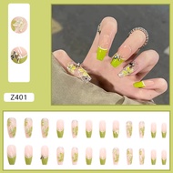 3D Butterfly Setting Summer False Nail Chip-Proof Smudge-Proof Fake Nails for Hot Girl Dress Matchin