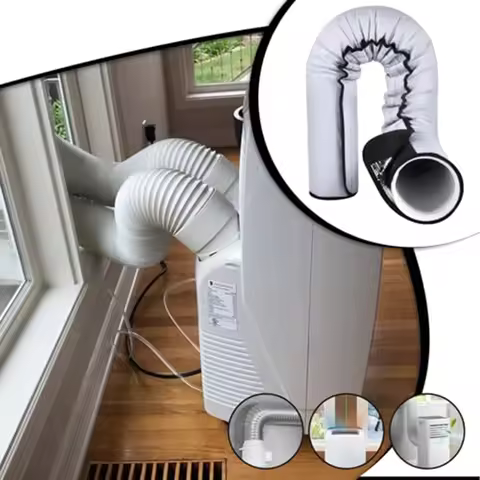 AC Hose Insulation Cover 59x21 Inch Thermal Sleeve For 5-5.9 Inch Exhaust-Pipes Energy Saving Coolin