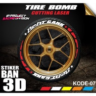 Tire Sticker Tire Font/ Tire Bomb/ 3D Tire Sticker ( BEAT GANK) IP PROJECT IP.CODE-07