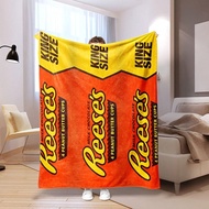 Reese's Peanut Butter Cup Flannel Blanket - Modern Style, Soft & Comfortable, Multi-Season Use, Mach