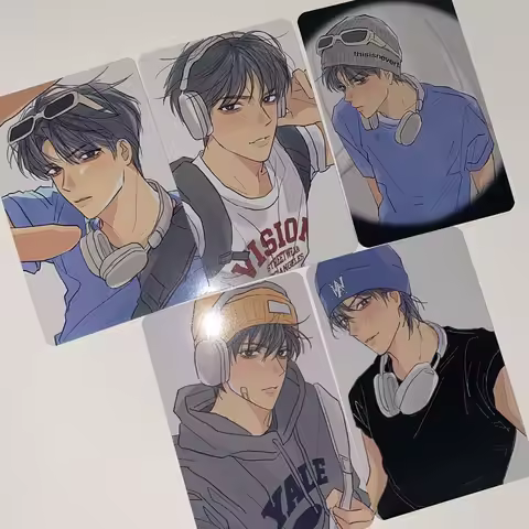 6 Pcs/Set Korean BL Manhwa Comic Characters WAEM Small Card 3 inches HD Photocard Cosplay Gift