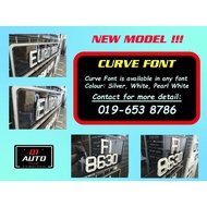 Pemborong Curve Font Crystal Nombor kereta 019-653 8786