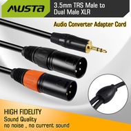 Musta 3.5mm để XLR kép nam 3pin OFC Hifi cáp truyền âm thanh 3.5mm jack để XLR kép cho PC di động MP